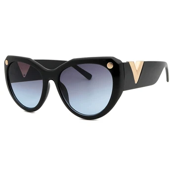 Novi Cateye stare crne sunčane naočale Žene brand dizajn retro trokut sunčane naočale ženske nijanse dame pismo naočale UV400