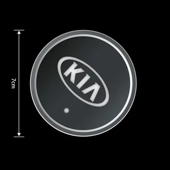 2x Led Car Cup Drink Holder Logo Light za Toyota, Nissan, Ford BMWs M Benz Audis Jeep USB punjenje svjetlećih каботажные pribor