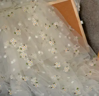 150 cm Široka vez Добби soft nadvoji cvjetne čipke tkanina za djevojčice тюлевое haljina vjenčanje odjeće šivanje ukrasnih Cvjetnih mrežaste tkanine