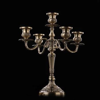 IMUWEN brončani svijećnjaci metalne 5-Arms/3 Arms svijeća za vjenčanje nakit svijećnjaci događaj stol štand je središnji element