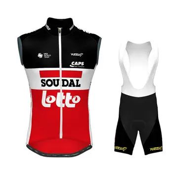 Soudal Lotto Pro Team 2020 Red Cycling Jersey Sets Bicycle Maillot Breathable Ropa Ciclismo MTB Long Sleeve Bike Bike Uniform