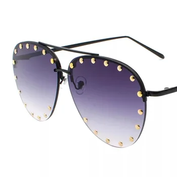 Dizajnerske sunčane naočale za žene i muškarce zlatne Trendy ženske reflektirajućim naočale marke black s kućištem u visokokvalitetnog veliki ivicom