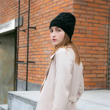 2020 fantasy reflektirajuće trake za žene gusta topla zimska kapa ženski moda hauba lubanju kape sjajna ženske pletene kape