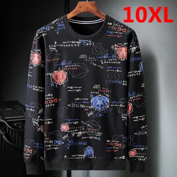 Muške veste plus size 10XL moda ulica odjeća pulover Oversize jesen velike veličine majica grafiti tisak majice muške HX485