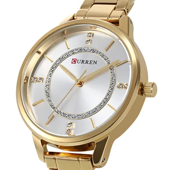 CURREN brand kvarcni sat moda žene svakodnevno haljina luksuzni zlatni Ladys satovi za žene jednostavno sat Reloje Mujer Montre Femme