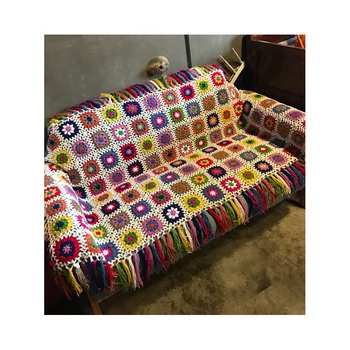 DIY ručno pletene cvijet stolnjak tepisi moda tepih kukičanje deka ležaj ili kauč poklopac jastuk kukičanje stol mat 90x200c