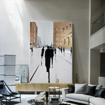Sažetak britanska slikarstvo na platnu Nordic Black White Ins plakata i grafika Cuadros wall art Pictures For Living Room home Decor