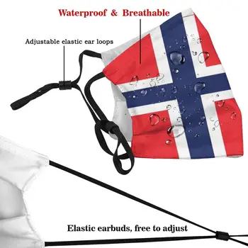 Norveška Reusable Maska Za Lice, Podesiva Prati Smjenski Moda Fase Masks Kraljevina Norveška Norveški Zastava Norge Noreg