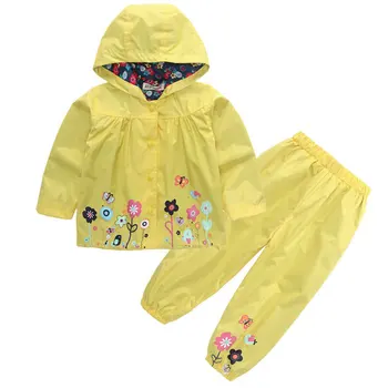 R&Z 2019 dječja moda odijelo majica hlače 2 kom jakna sportski odijelo cvjetni print djevojka ветровка plašt kamp odijevanje