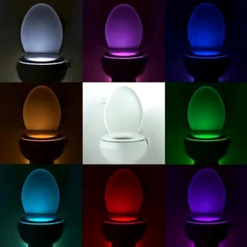 2020 LED wc svjetlo PIR detektor pokreta noćno svjetlo 8/16 boja svjetla wc wc sjedalo kupaonica noćno svjetlo za djecu
