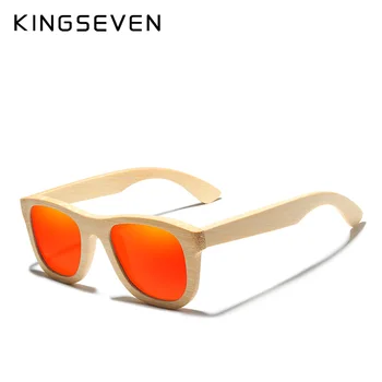KINGSEVEN 2019 klasicni bambus sunčane naočale Muškarci Žene поляризованное ogledalo UV400 i sunčane naočale, kompletan okvir drvene nijanse naočale ručni rad