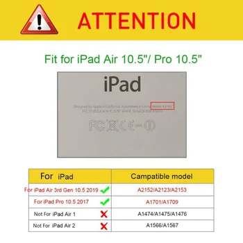Torbica za Ipad Air 3 10.5 2019 šok-dokaz Anti-Scratch Slim Fit Tablet Case cover za Ipad Pro 10.5 A1701 A1709 zaštitne navlake