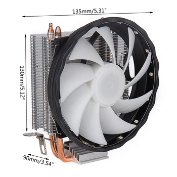 Bakrena toplinska cijev CPU Cooler za Aurora Light Cooling Fan 90mm sa radijatora hladnjaka RGB LGA 2011