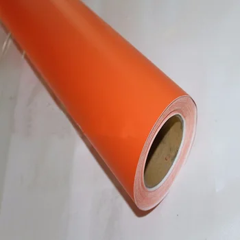 Mat mat orange film vinil film zraka puštanje mjehurića za besplatno naljepnica naljepnica film traka amblem automobila styling pribor poklopac