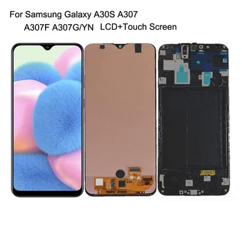 Oled 6,4 inča za Samsung Galaxy A307 LCD A30S LCD touch screen Digitizer Assembly A307F A307G/YN LCD Besplatna dostava+okvir