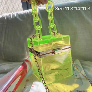 Prozirni akril клатч novčanik žene prozirna vrećica plastična kutija torba djevojka vintage retro party torba 2020summer torba novčanik nagradnim igrama