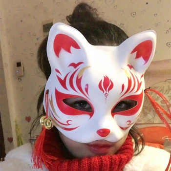 Japanski lisice maske anime Seksi Cosplay Party PVC Žena mačka BDSM fetiš seks igračke Harajuku Maskenbal pola maske za lice kimono rekvizite