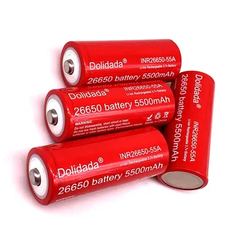 26650 novi originalni 3.7 v 5500 mah litij baterija baterija baterija baterija baterija 26650 sa šiljatim (bez pcb) za baterije svjetiljke