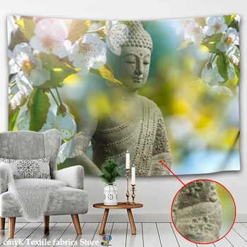 3DReligion kultura visi zidna tapiserija Buda zid tepih uzglavlje podnijeti hipi psihodelične tapiserija stablo krajolik boho dekor