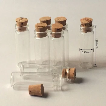 20шт 11X32Mm maleni mini prazni, prozirni cork, staklene boce, bočice 2 ml