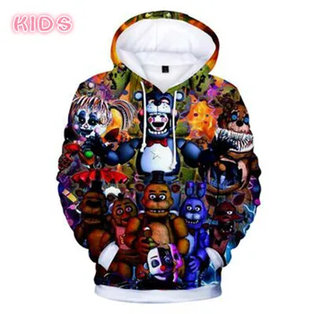 2 do 14 godina djeca hoodie pet noćenja u Freddys hoodies majica 3D ličnosti učenika ulica smiješno anime ispis top