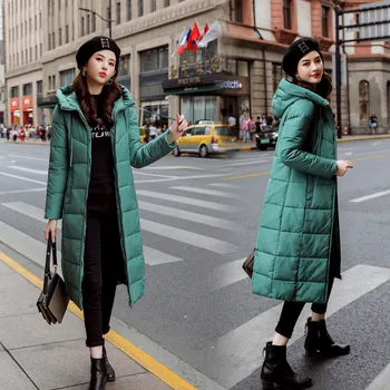 Ženski hoodie duge parkovi topla zimska jakna ženska zimska jakna plus size fashion pamučna jakna