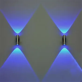 LED Wall Light 2019 Dvoglavim led zidna svjetiljka Home Sconce Bar trijem zidni dekor svijetlo plave dekorativne svjetiljke