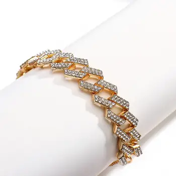 ALLYES luksuzni jednostavan Crystal narukvica-lanac za žene ovratnik izjava punk ledene gorski kristal kubanski link narukvice nakit