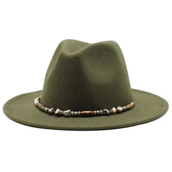 Zimska Panama ženska elegantna Фетровая kapa muška vintage фетровая šešir sa širokim poljima Fedora caps Chapeau Homme Feutre 19 boja