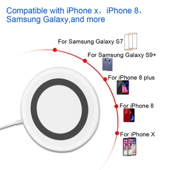 Vodootporan Qi Fast Wireless Charger punjenje je igralište za iPhone 11 Pro 8 Plus X XS Samsung Galaxy S9 Plus S8 10 W индукционное punjač