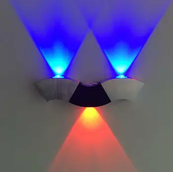 Led zidna svjetiljka Svjetlo 3W 6W aluminijske bra vala oblika strop dvorane za spavaće sobe hodnik wc kupatilo 220 na 110V