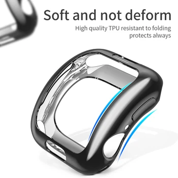 HOCO Watch Case for Apple Watch Seies 5 4 Soft Clear TPU Silicon for iWatch 5 4 44MM 40MM Cover Protective Shell A+Quality