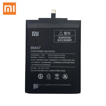 Original Xiao Mi Redmi 3S 3Pro Battery BM47 XiaoMi Redmi 3X Hongmi 3 S Pro visoke kvalitete stvarni kapacitet baterije od 4000 mah