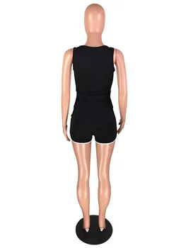 BKLD QUEEN Letter Print sportski kostimi ženski komplet od dva dijela 2020 ljeto nova moda Majica i kratke hlače skup crna casual 2 kom. odjeću