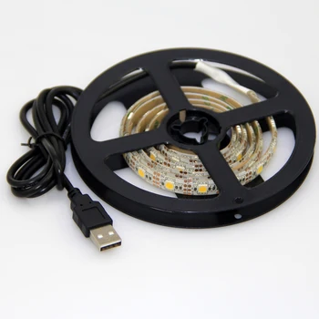 1M 2M USB LED Strip Svjetlo 5V 5050 SMD vodootporan IP65 RGB toplo / hladno bijela fleksibilan tv pozadinska rasvjeta trake