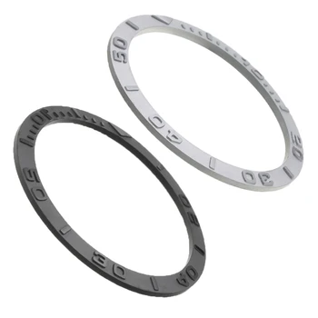 Pribor za sat vodootporan poklopac srebrna crna cirkonij keramički prsten usta keramičke skala prsten 38 * 31.8 * 1.2 mm unisex