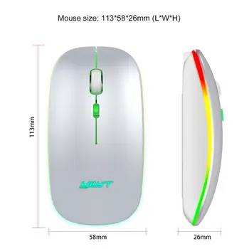 2.4 Ghz bežična Bluetooth miš 5.1 dual mode isključivanje zvuka optical gaming miša za Macbook air je za Xiao-mi Macbook Pro