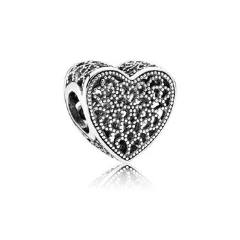 Pandach Real 925 Strerling Silver Love Heart ovjes perle Fit izvorni 3 mm narukvica perle DIY izrada nakita C007