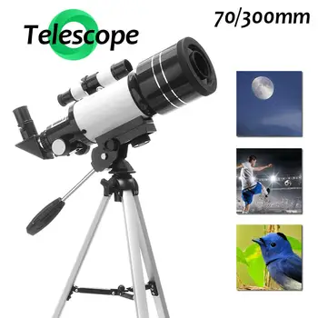 70/300 mm 150X рефракционный astronomski teleskop s ručni stalak Sky Monocular Telescopio Space Observation Scope Outdoor