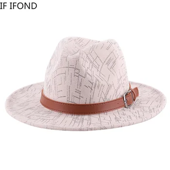 2021 moda australske vune jazz šešir Jesen Zima Muškarci Žene широкополые osjetio osjetio Panama šeširi Party Trilby Cap s pojasom