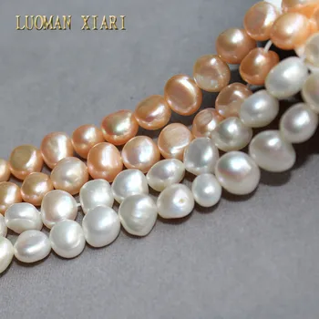 LUOMAN XIARI Fine AA nepravilnih prirodnih biserne perle za izradu nakita DIY narukvica i ogrlica materijal 9-10 mm Strand 14