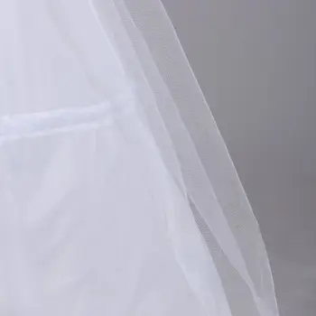 Žene Vjenčanje 3 Obruča A-Line Dužine Do Poda Cijeli Pomični Donja Suknja Loptu Haljina Dvostruka Elastičan Pojas Vjenčanicu Krinolina Donja Suknja