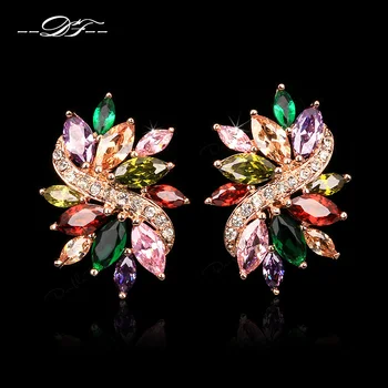 Luksuzni austrijski Stellux AAA+kristalno naušnice-roze zlata boja modni brand Party Jewelry For Women brincos DFE525