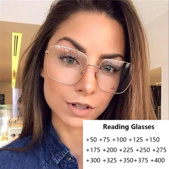 Žene muškarci naočale za čitanje kvadratni metalni okvir klasicni prozirne leće Пресбиопические naočale stariji čitatelji naočale Naočale + 0,5 do +4