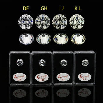 EX cutting for round shape DE GH IJ KL white color cubic zirconia loose cz stone by qianxianghui