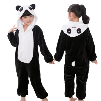 Flanel Djeca Kit Kigurumi Pidžama Životinja Jednorog Panda Onesies Djeca Pidžama Dječaci Djevojčice Pidžama S Kapuljačom Božićno Odijevanje