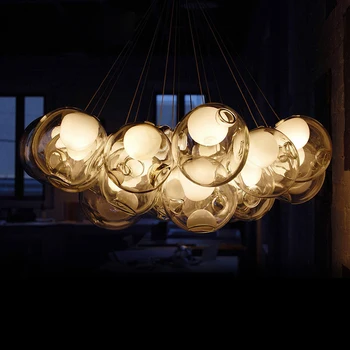 Kreativni dizajn moderan led šarene staklene kugle viseće svjetiljke svjetiljke za blagovaonica dnevni boravak bar Led G4 96-265 u staklene svjetiljke
