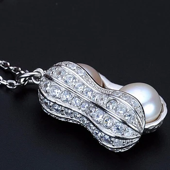 [MeiBaPJ] žuta kikiriki biserna ogrlica prirodni s elegantnim srebra 925 privjesak ogrlice za žene biser nakit