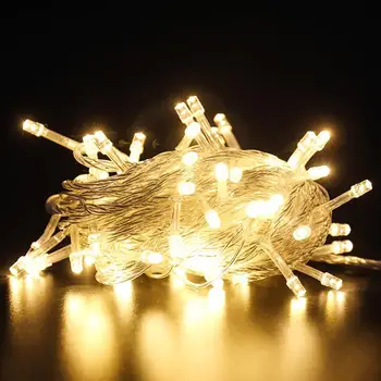 5M 10M LED String svjetla Silver Wire Christmas Garlands Festoon led Fairy Svjetlo božićne ukrase za dom stablo sobe