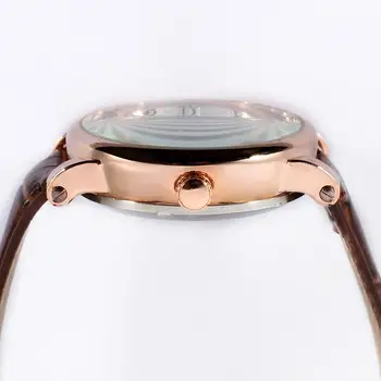 Pobjednik modne trendove muške i ženske satove smeđi kožni remen sat automatski mehanički ručni sat
